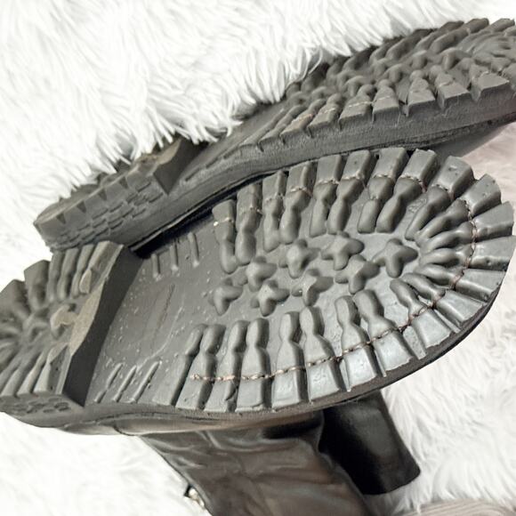 MOMA | Tronchetto Leather Ankle Boots Moto Combat Italian Leather Zipper | 40 - Picture 9 of 10